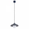 Lampa wisząca ceramika Bolesławiec granatowa muszla w kropki ręcznie zdobiona designerska wyjątkowa BOLL 8948 Argon x Manufaktura w Bolesławcu 